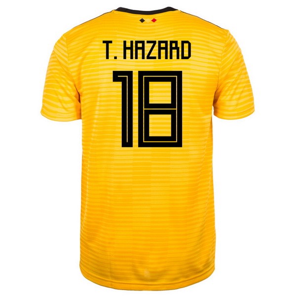 Camiseta Bélgica 2ª T.Hazard 2018 Amarillo